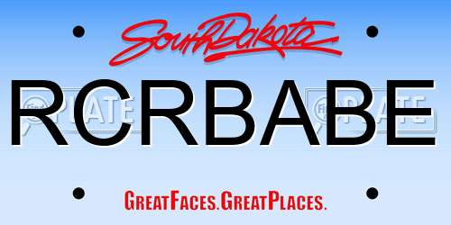 RCRBABE South Dakota License Plate