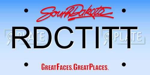 RDCTITT South Dakota License Plate