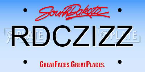 RDCZIZZ South Dakota License Plate