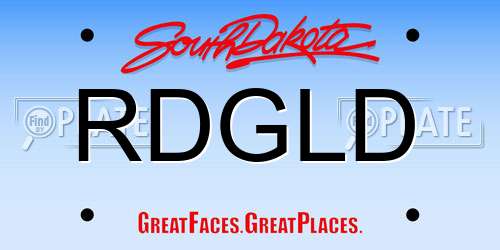 RDGLD South Dakota License Plate