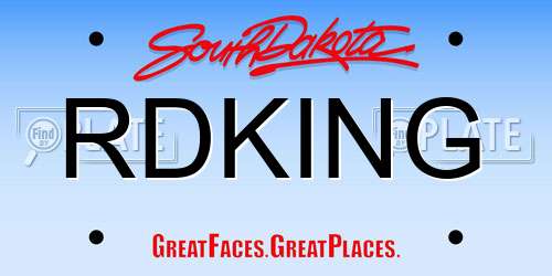 RDKING South Dakota License Plate