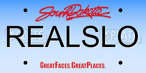 REALSLO South Dakota License Plate