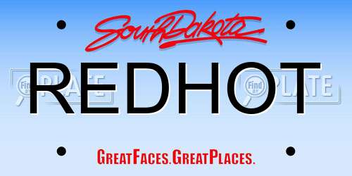 REDHOT South Dakota License Plate