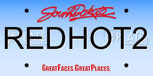 REDHOT2 South Dakota License Plate