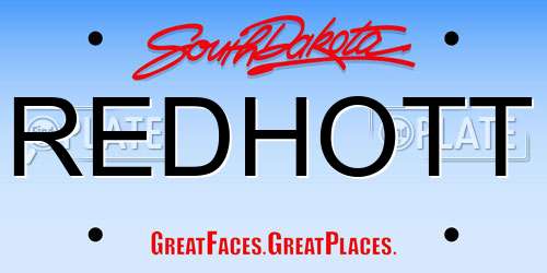 REDHOTT South Dakota License Plate