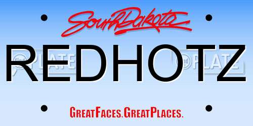 REDHOTZ South Dakota License Plate