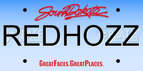REDHOZZ South Dakota License Plate