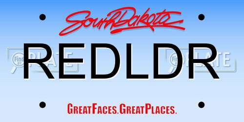 REDLDR South Dakota License Plate