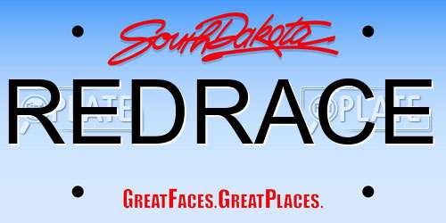 REDRACE South Dakota License Plate