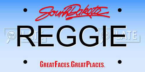 REGGIE South Dakota License Plate