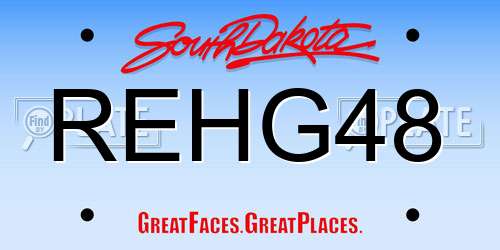 REHG48 South Dakota License Plate