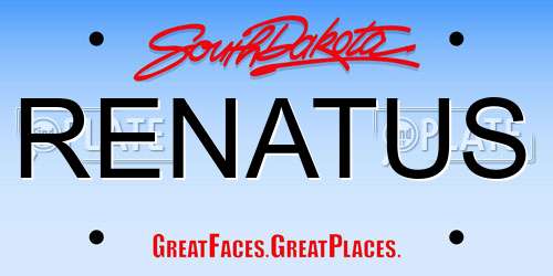 RENATUS South Dakota License Plate