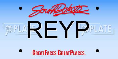 REYP South Dakota License Plate