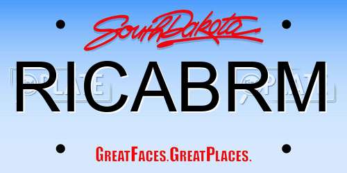 RICABRM South Dakota License Plate