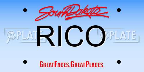 RICO South Dakota License Plate