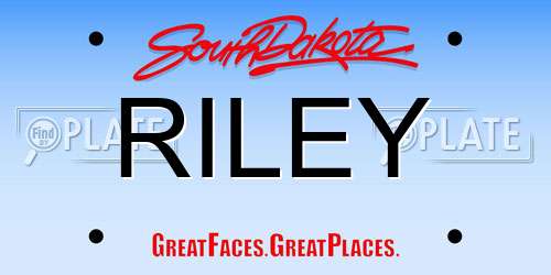 RILEY South Dakota License Plate