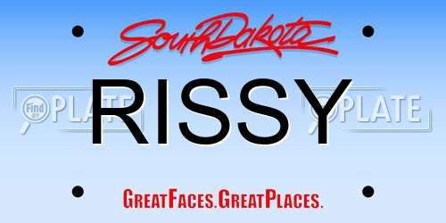 RISSY South Dakota License Plate