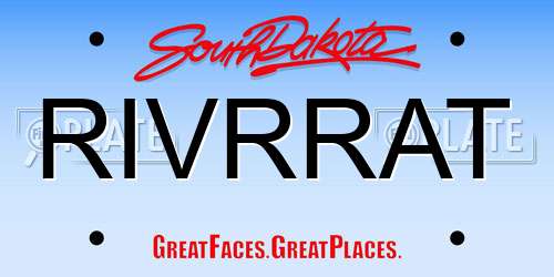 RIVRRAT South Dakota License Plate