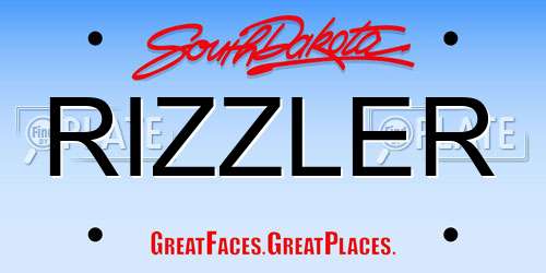 RIZZLER South Dakota License Plate