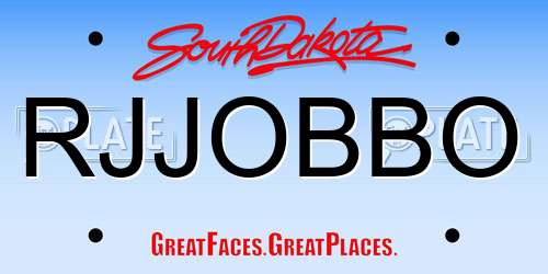 RJJOBBO South Dakota License Plate