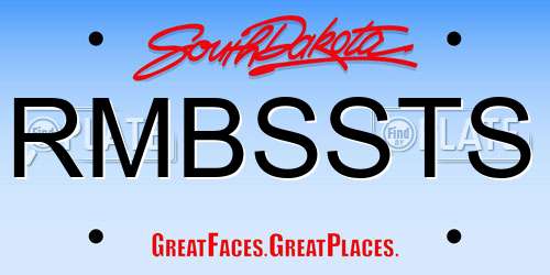 RMBSSTS South Dakota License Plate