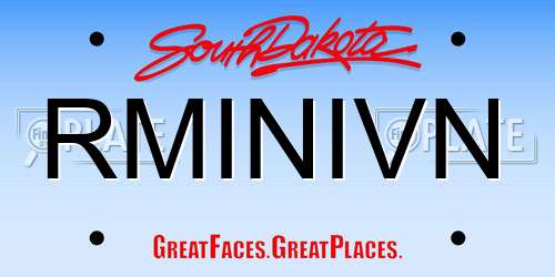 RMINIVN South Dakota License Plate