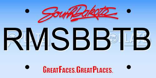 RMSBBTB South Dakota License Plate