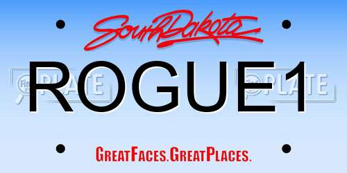 ROGUE1 South Dakota License Plate