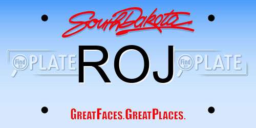 ROJ South Dakota License Plate