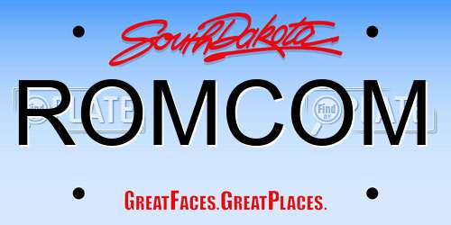 ROMCOM South Dakota License Plate