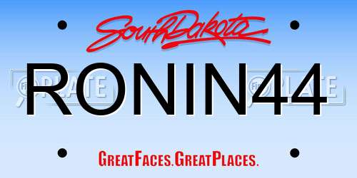 RONIN44 South Dakota License Plate