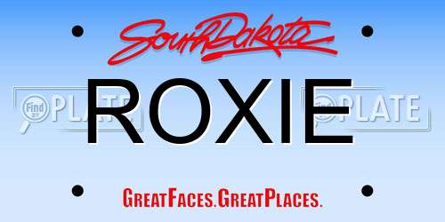 ROXIE South Dakota License Plate