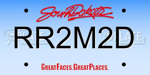 RR2M2D South Dakota License Plate