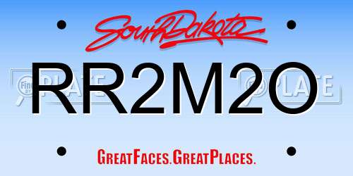 RR2M2O South Dakota License Plate