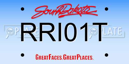 RRI01T South Dakota License Plate
