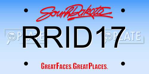 RRID17 South Dakota License Plate
