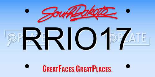 RRIO17 South Dakota License Plate