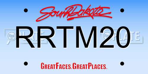 RRTM20 South Dakota License Plate