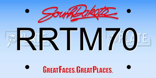 RRTM70 South Dakota License Plate