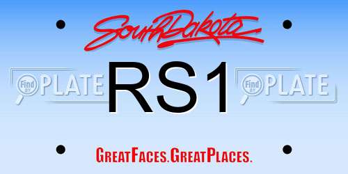 RS1 South Dakota License Plate