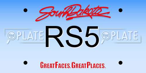 RS5 South Dakota License Plate