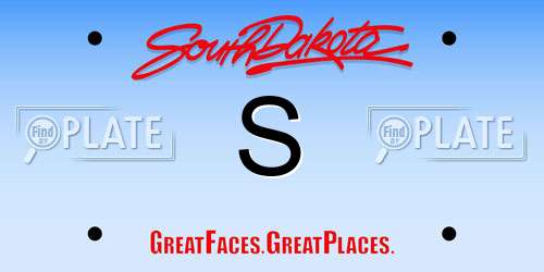 S South Dakota License Plate