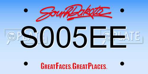 S005EE South Dakota License Plate