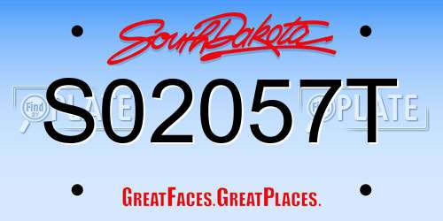 S02057T South Dakota License Plate