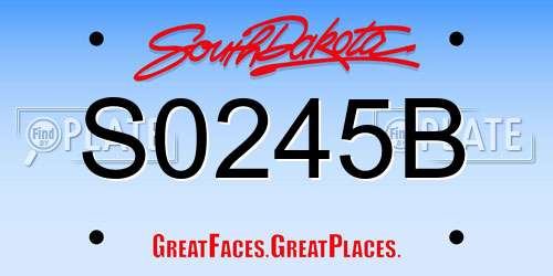 S0245B South Dakota License Plate