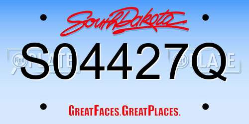 S04427Q South Dakota License Plate