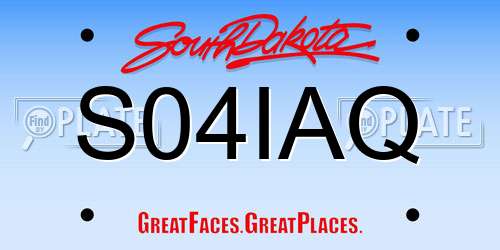 S04IAQ South Dakota License Plate
