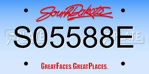 S05588E South Dakota License Plate