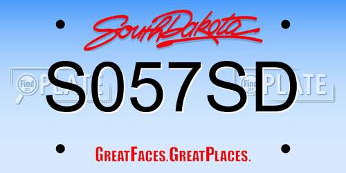 S057SD South Dakota License Plate