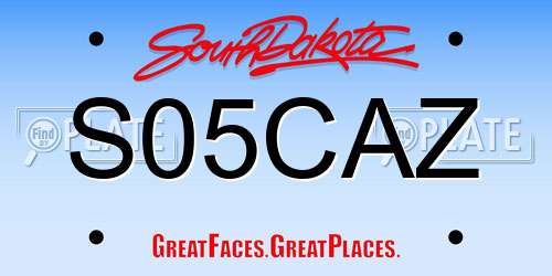 S05CAZ South Dakota License Plate